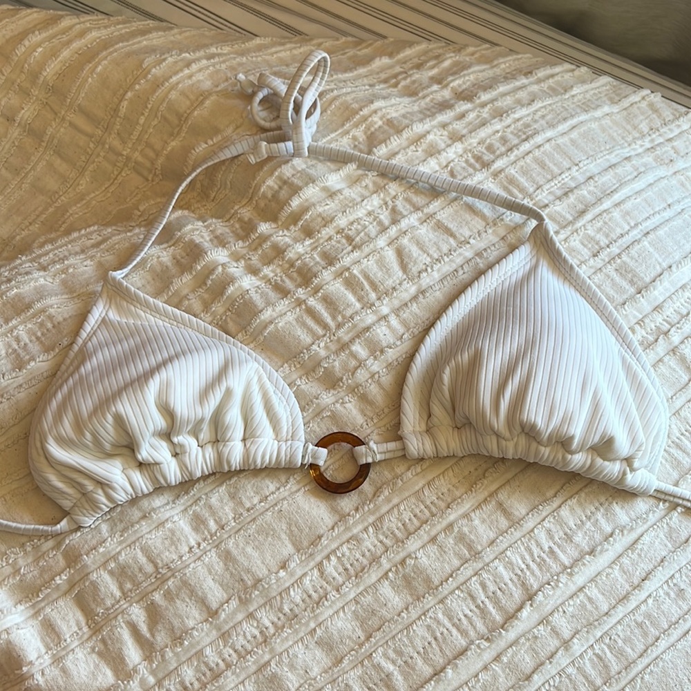 white bikini top